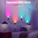 Настінна LED лампа RGB Intelligent wall lamp 4 pcs with Bluetooth European plug with app, Black