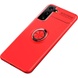 TPU чохол Deen ColorRing під магнітний тримач (opp) для Samsung Galaxy S21 +, Червоний / Червоний
