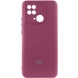 Чохол Silicone Cover Lakshmi Full Camera (AAA) with Logo для Xiaomi Redmi 10C, Бордовый / Plum