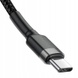 Дата кабель Baseus Cafule Type-C to Type-C Cable PD 2.0 60W (1m) (CATKLF-G), Чорний / Сірий