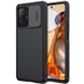 Карбоновая накладка Nillkin Camshield (шторка на камеру) для Samsung Galaxy S22, Черный / Black