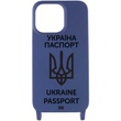 Чохол Cord case Ukrainian style c довгим кольоровим ремінцем для Apple iPhone 14 Pro (6.1"), Темно-синій / Midnight blue