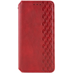 Кожаный чехол книжка GETMAN Cubic (PU) для Xiaomi Poco X6 / Note 13 Pro 5G Красный