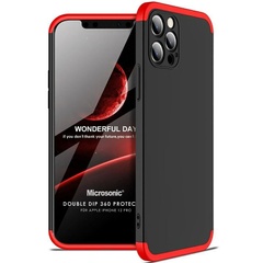 Пластиковая накладка GKK LikGus 360 градусов (opp) для Apple iPhone 13 Pro Max (6.7") Черный / Красный