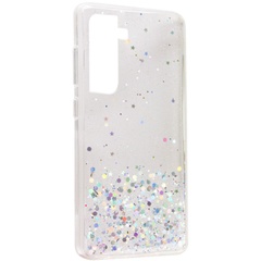 TPU чехол Star Glitter для Samsung Galaxy S21 FE Прозрачный