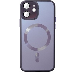 Чохол TPU+Glass Sapphire Midnight with MagSafe для Apple iPhone 12 (6.1"), Фиолетовый / Deep Purple