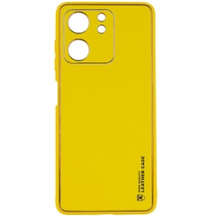 Кожаный чехол Xshield для Xiaomi Redmi 13C / Poco C65 Желтый / Yellow