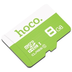 Карта памяти Hoco microSDHC 8GB TF high speed Card Class 10 Салатовый