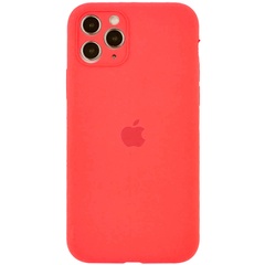 Чехол Silicone Case Full Camera Protective (AA) для Apple iPhone 12 Pro Max (6.7") Оранжевый / Pink citrus