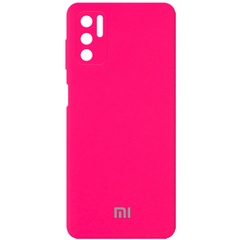 Чохол Silicone Cover Full Camera (AA) для Xiaomi Redmi Note 10 5G / Poco M3 Pro, Рожевий / Barbie pink