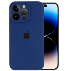 Чохол Silicone Case Full Camera Protective (AA) для Apple iPhone 14 Pro (6.1"), Синий / Deep navy