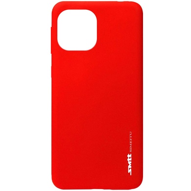 TPU чехол матовый SMTT для Xiaomi Mi 11 Lite Красный (soft touch)