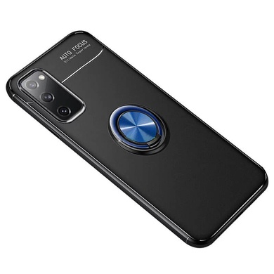 TPU чохол Deen ColorRing під магнітний тримач (opp) для Samsung Galaxy S20 FE, Чорний / Синій