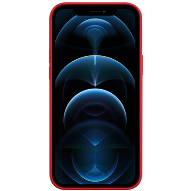 Кожаный чехол Leather Case (AAA) with MagSafe для Apple iPhone 12 Pro / 12 (6.1") Red