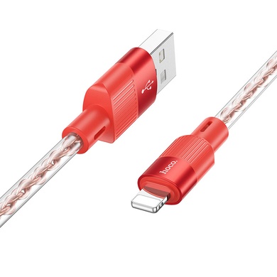 Дата кабель Hoco X99 Crystal Junction USB to Lightning (1m), Red