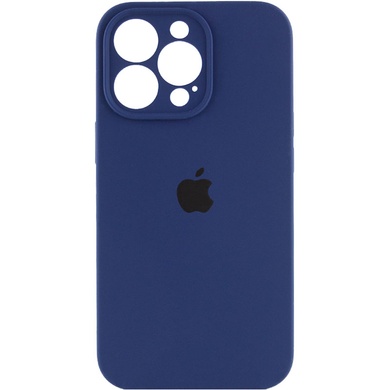 Чехол Silicone Case Full Camera Protective (AA) для Apple iPhone 14 Pro (6.1") Синий / Deep navy