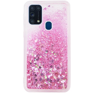 TPU чохол Liquid hearts для Samsung Galaxy M31, Рожевий