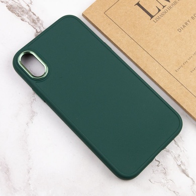TPU чехол Bonbon Metal Style для Apple iPhone XS Max (6.5") Зеленый / Pine green