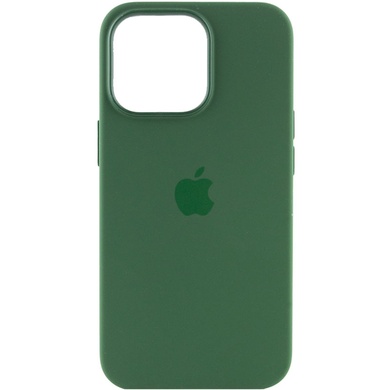 Чохол Silicone case (AAA) full with Magsafe and Animation для Apple iPhone 13 Pro (6.1"), Зеленый / Clover