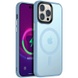 TPU+PC чехол Metal Buttons with MagSafe Colorful для Apple iPhone 14 Pro Max (6.7") Голубой