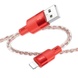 Дата кабель Hoco X99 Crystal Junction USB to Lightning (1m), Red