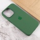 Чохол Silicone case (AAA) full with Magsafe and Animation для Apple iPhone 13 Pro (6.1"), Зеленый / Clover