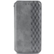 Кожаный чехол книжка GETMAN Cubic (PU) для Samsung Galaxy A02 Серый