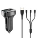 АЗП Usams C13 2.1A Dual USB + U35 3IN1 Charging Cable (1m)