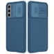 Карбоновая накладка Nillkin Camshield (шторка на камеру) для Samsung Galaxy S21 FE Синий / Blue