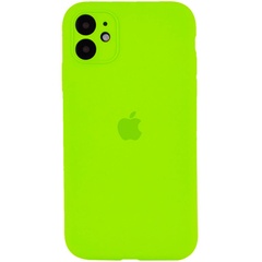 Чехол Silicone Case Square Full Camera Protective (AA) для Apple iPhone 11 (6.1") Салатовый / Neon green