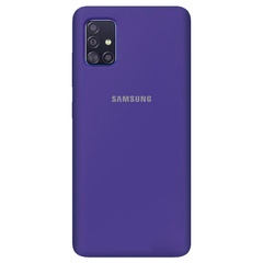 Чехол Silicone Cover Full Protective (AA) для Samsung Galaxy A51 Фиолетовый / Purple