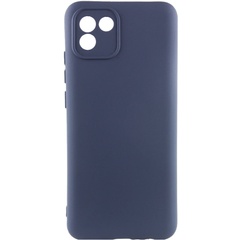 Чехол Silicone Cover Lakshmi Full Camera (A) для Samsung Galaxy A03 Синий / Midnight Blue
