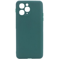 Силиконовый чехол Candy Full Camera для Apple iPhone 11 Pro Max (6.5") Зеленый / Forest green