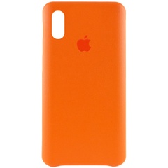 Кожаный чехол AHIMSA PU Leather Case Logo (A) для Apple iPhone X / XS (5.8") Оранжевый