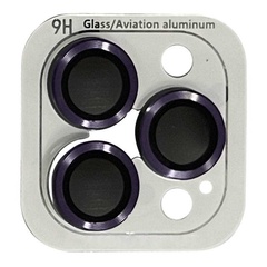 Защитное стекло Metal Classic на камеру (в упак.) для Apple iPhone 14 Pro (6.1") / 14 Pro Max (6.7") Темно-Фиолетовый / Deep Purple