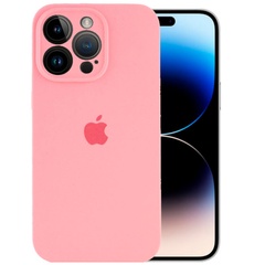 Чехол Silicone Case Full Camera Protective (AA) для Apple iPhone 14 Pro (6.1") Розовый / Light pink