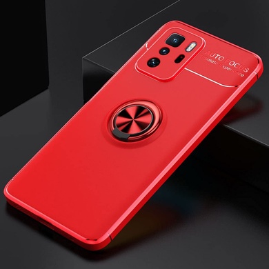 TPU чехол Deen ColorRing под магнитный держатель (opp) для Xiaomi Redmi Note 10 5G / Poco M3 Pro Красный / Красный
