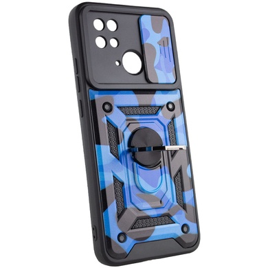 Удароміцний чохол Camshield Serge Ring Camo для Xiaomi Redmi 10C, Синій / Army Blue