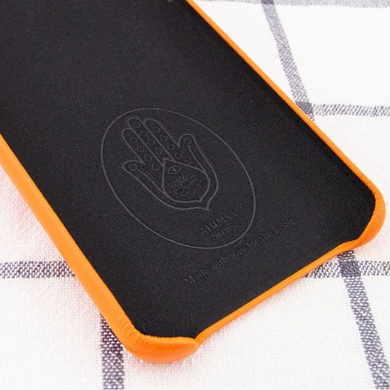 Кожаный чехол AHIMSA PU Leather Case Logo (A) для Apple iPhone X / XS (5.8") Оранжевый