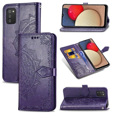 Шкіряний чохол (книжка) Art Case з візитницею для Samsung Galaxy A02s, Фіолетовий