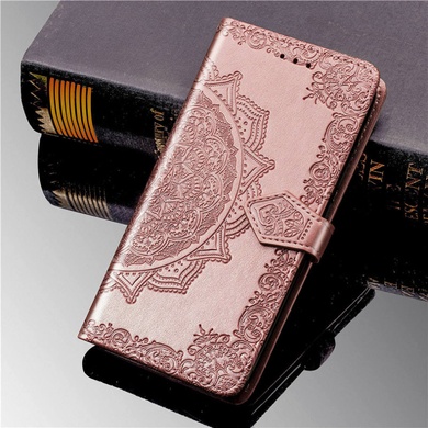 Кожаный чехол (книжка) Art Case с визитницей для Realme 12 Pro Розовый