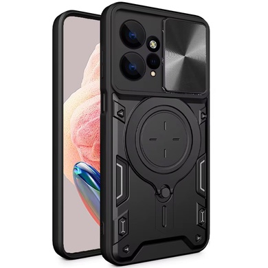 Ударопрочный чехол Bracket case with Magnetic для Xiaomi Redmi Note 12 4G Black