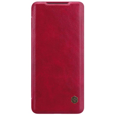 Кожаный чехол (книжка) Nillkin Qin Series для OnePlus Nord Красный