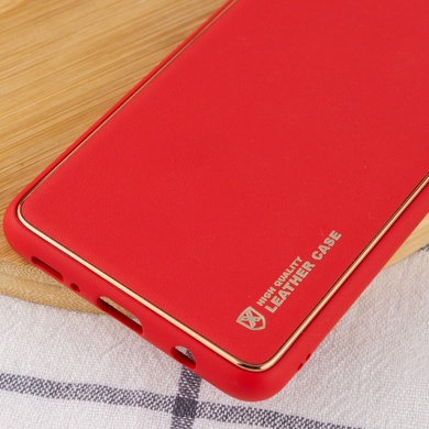 Кожаный чехол Xshield для Xiaomi Redmi Note 11 (Global) / Note 11S Красный / Red