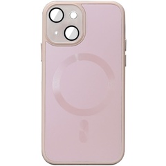 Чехол TPU+Glass Sapphire Midnight with MagSafe для Apple iPhone 14 (6.1") Розовый / Pink Sand