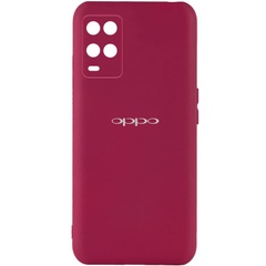 Чехол Silicone Cover My Color Full Camera (A) для Oppo A54 4G Бордовый / Marsala