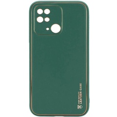 Кожаный чехол Xshield для Xiaomi Redmi 10C Зеленый / Army green