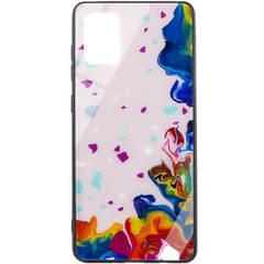 TPU+Glass чохол Diversity для Samsung Galaxy A72 4G / A72 5G, Stains multicolored