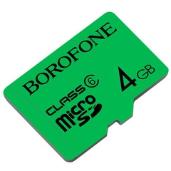 Карта пам'яті Borofone microSDHC 4GB TF High Speed Card Class 10, Зелений