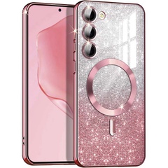 TPU чохол Delight case with MagSafe із захисними лінзами на камеру для Samsung Galaxy S23+, Розовый / Rose Gold